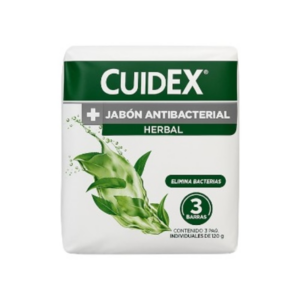 Jabón Antibacterial Cuidex Herbal 3 Pack