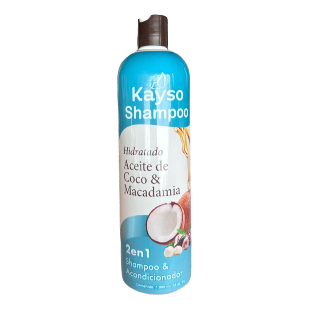 J&J Kayso Shampoo 2-1 Aceite Coco y Macadamia 1000ml